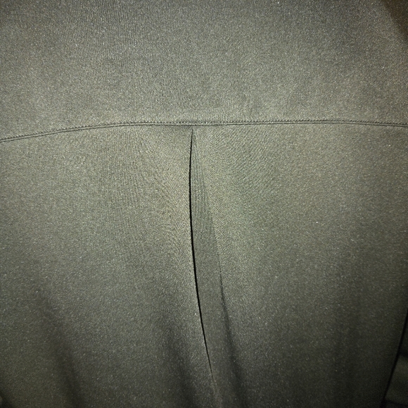 Standards & Practices Army Green Stretch Long Sleeve Utility Wrap Shirt Dress 3X - Picture 6 of 14